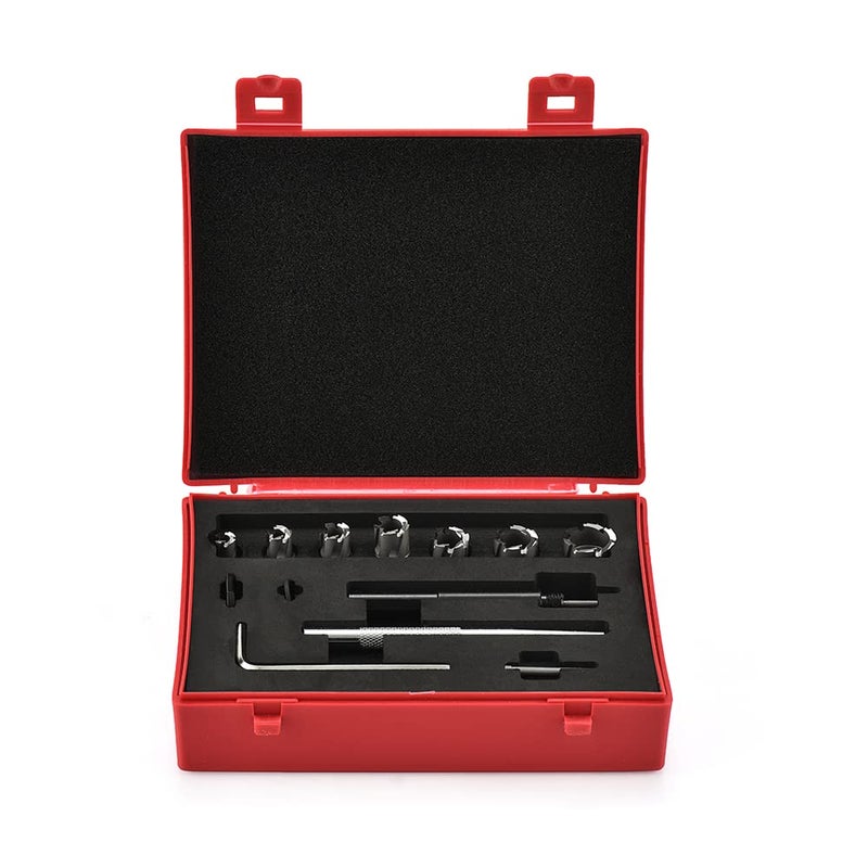 JESTUOUS Spot Weld Cutter Set 1/4" Cutting Depth with 5/16" 3/8" 7/16" 1/2" 9/16" 5/8" 3/4" Cutting Diameter 3/8" Thread Shank Annular Cutters Drill Bits - Image 1